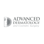 Advanced Dermatology logo, featuring a stylized face design, representing skincare and cosmetic surgery expertise.
