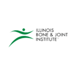 Illinois Bone & Joint Institute logo, green abstract figure, orthopedic healthcare branding.