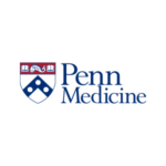 Penn Medicine logo featuring shield with books and dolphin, symbolizing healthcare excellence and innovation.