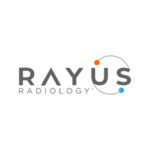 "RAYUS Radiology logo with stylized text and orbiting dots, representing advanced medical imaging and diagnostic services."
