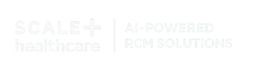 SCALE healthcare logo, AI-powered RCM solutions, medical technology innovation.