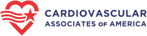 "Cardiovascular Associates of America logo featuring heart and star design."