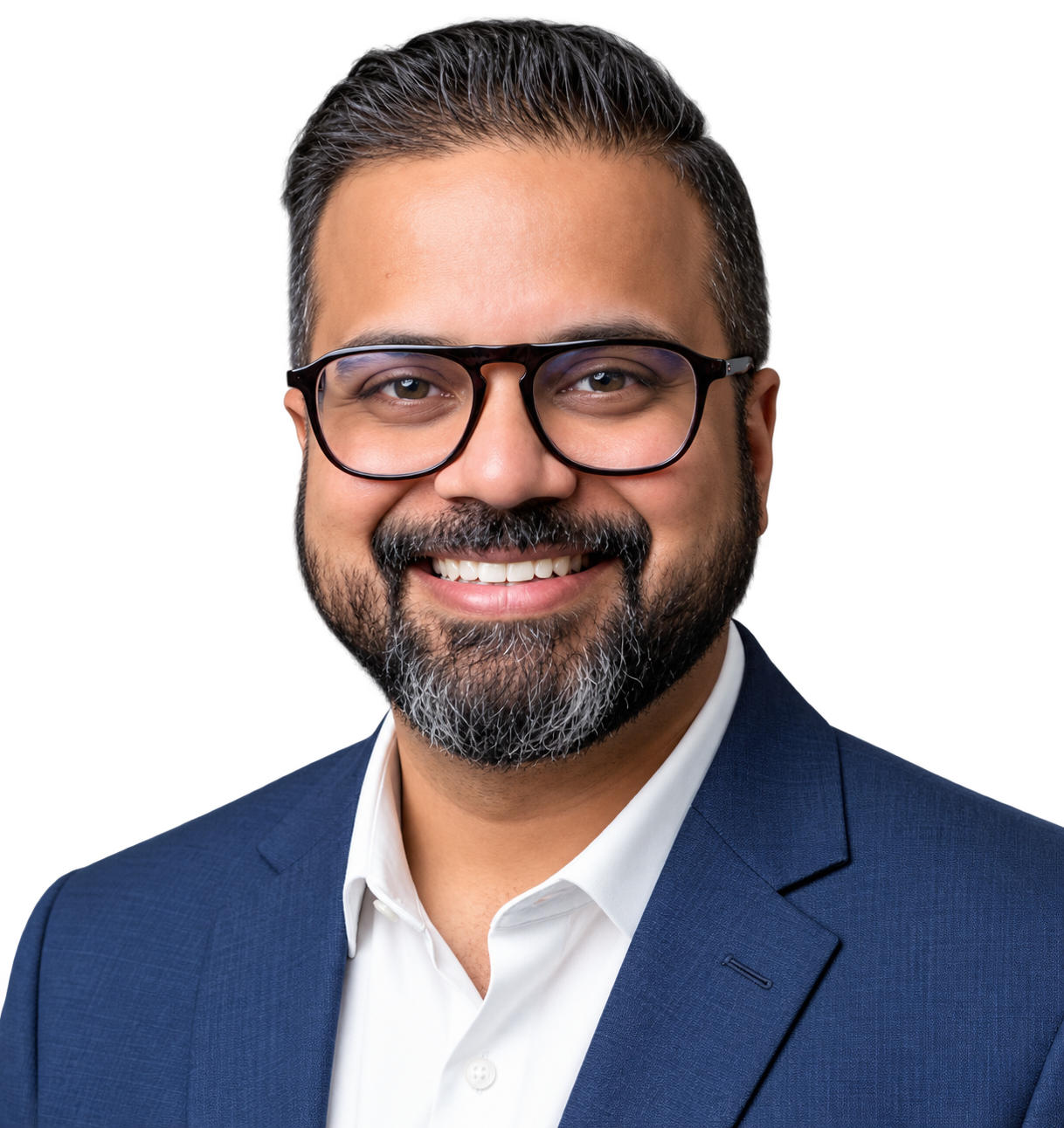 Team member headshot, man with glasses and a beard