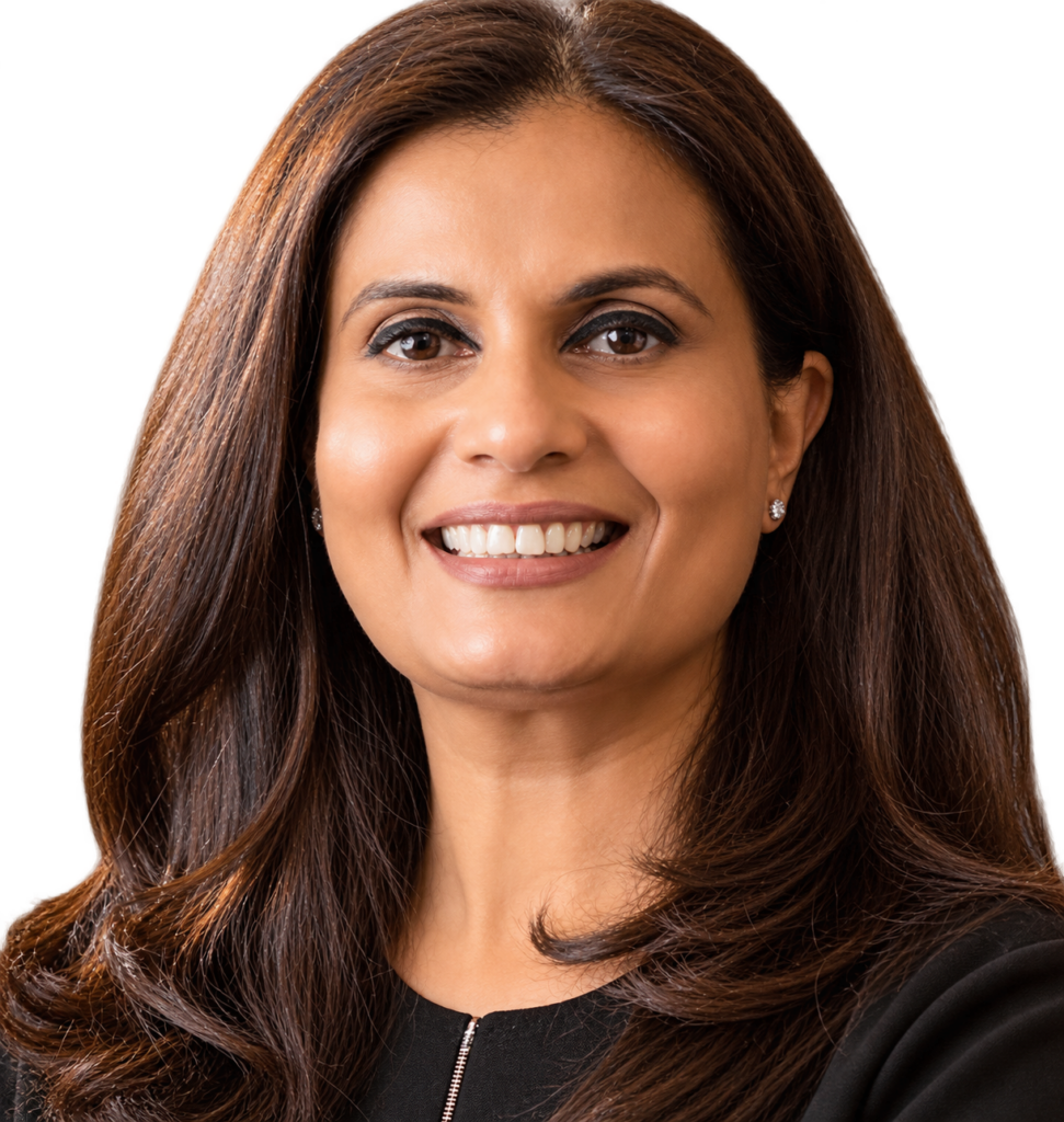 Team member headshot, smiling woman with long dark hair